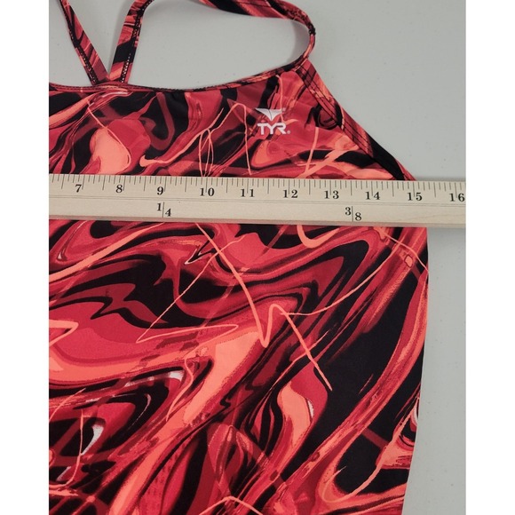 TYR Women's Hydra Maxfit SZ 40 Red Black One Piece Swimsuit Athletic Performance - Picture 6 of 8
